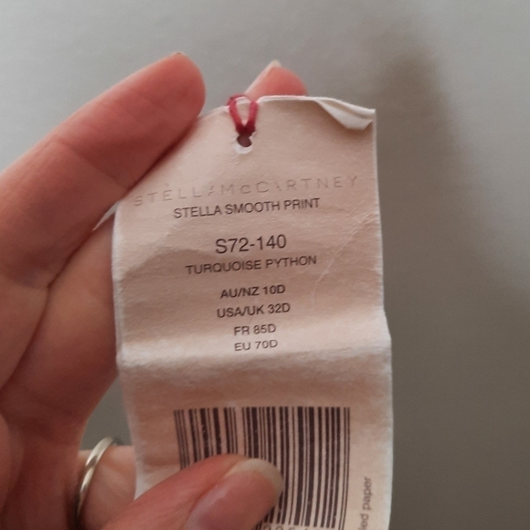 Stella McCartney Turquoise Python Snakeskin Bra 32D - Picture 8 of 8